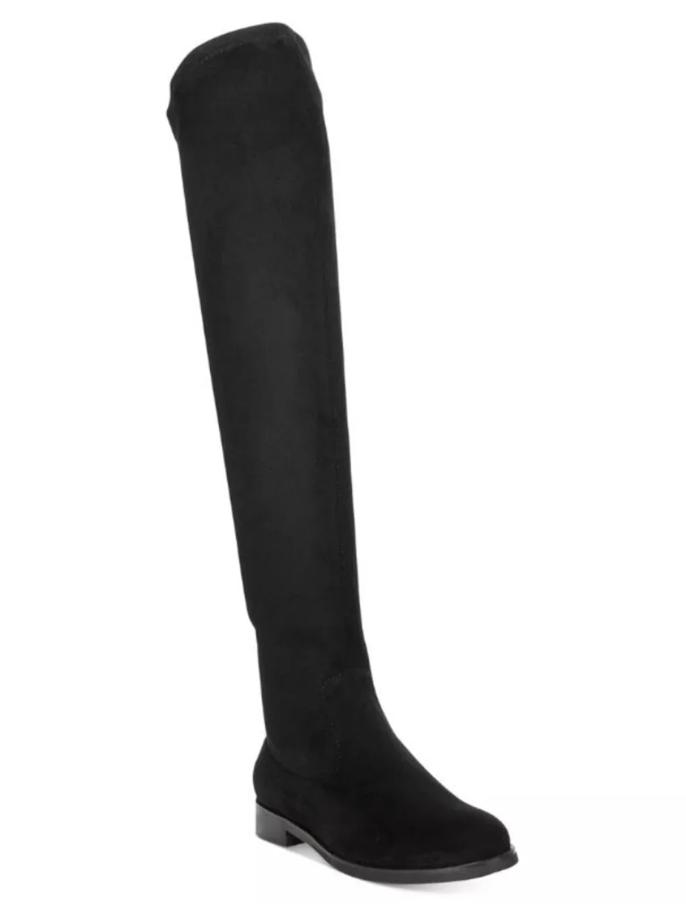 129$ Kenneth Cole Wind-y Faux Suede Tall Over-the-Knee Boots Size 6 US Black